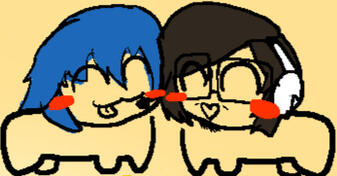 drawing by raskullsfan911 my sona and kaito as little tbh creatures oh how fun and lovely drawing by raskullsfan911